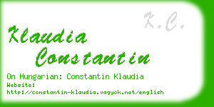 klaudia constantin business card